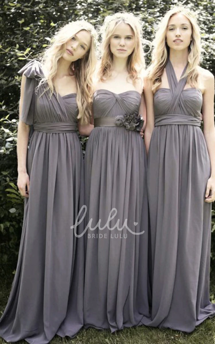 Sweetheart Empire Chiffon Bridesmaid Dress with Criss-Cross Classy Bridesmaid Dress