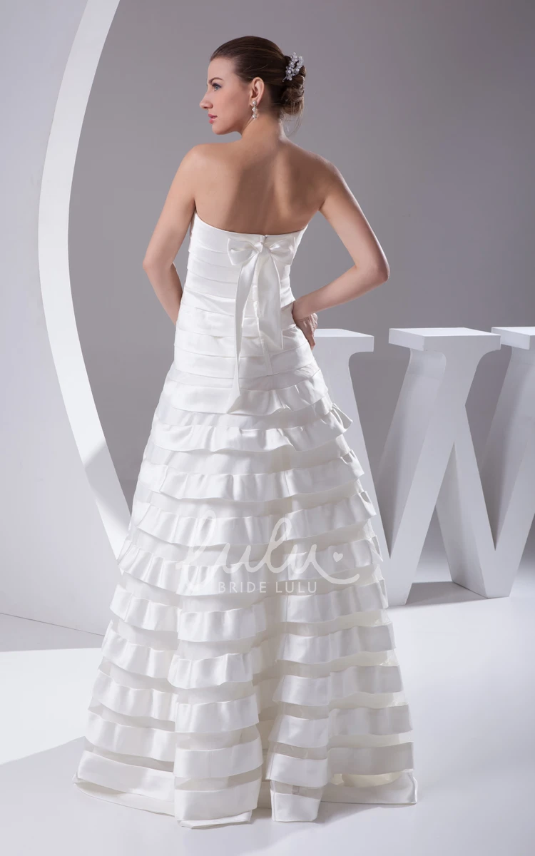 A-Line Tiered Dress with Ribbon and Zipper Back Tiered A-Line Dress with Ribbon and Zipper Back