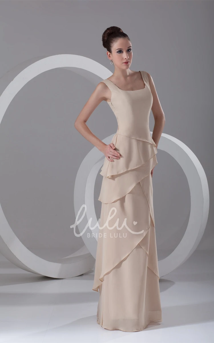 Sleeveless Layered Chiffon Dress V-necked & Flowy