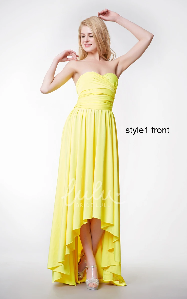 Sleeveless Ruched A-line Jersey Bridesmaid Dress with Ruffles