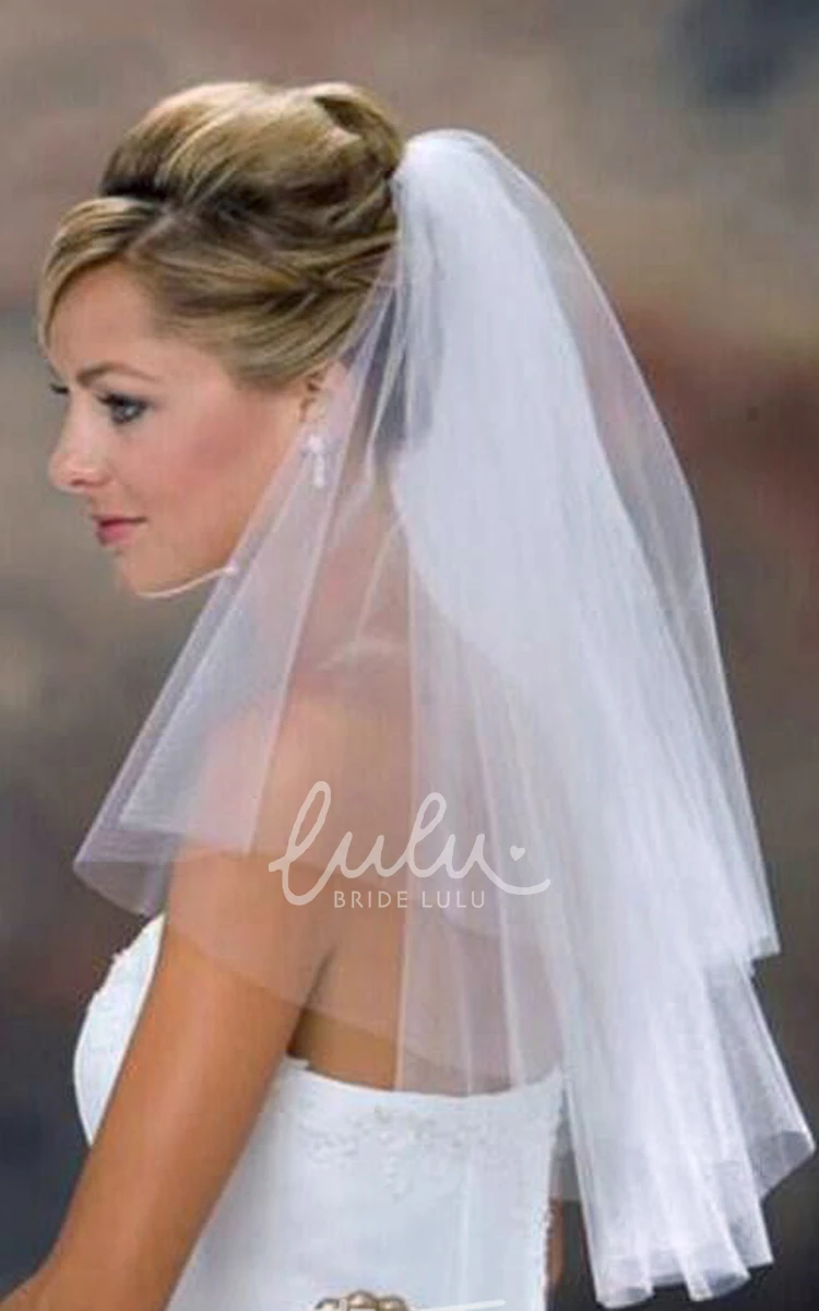 Double-layer Short Tulle Wedding Veil