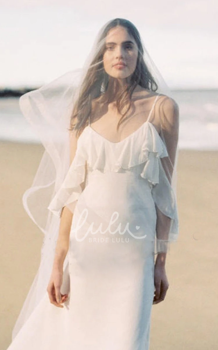 Elbow Length Soft Tulle Wedding Veil Simple Elegant