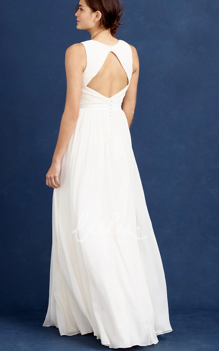Jeweled Chiffon A-Line Maxi Wedding Dress Unique & Glamorous