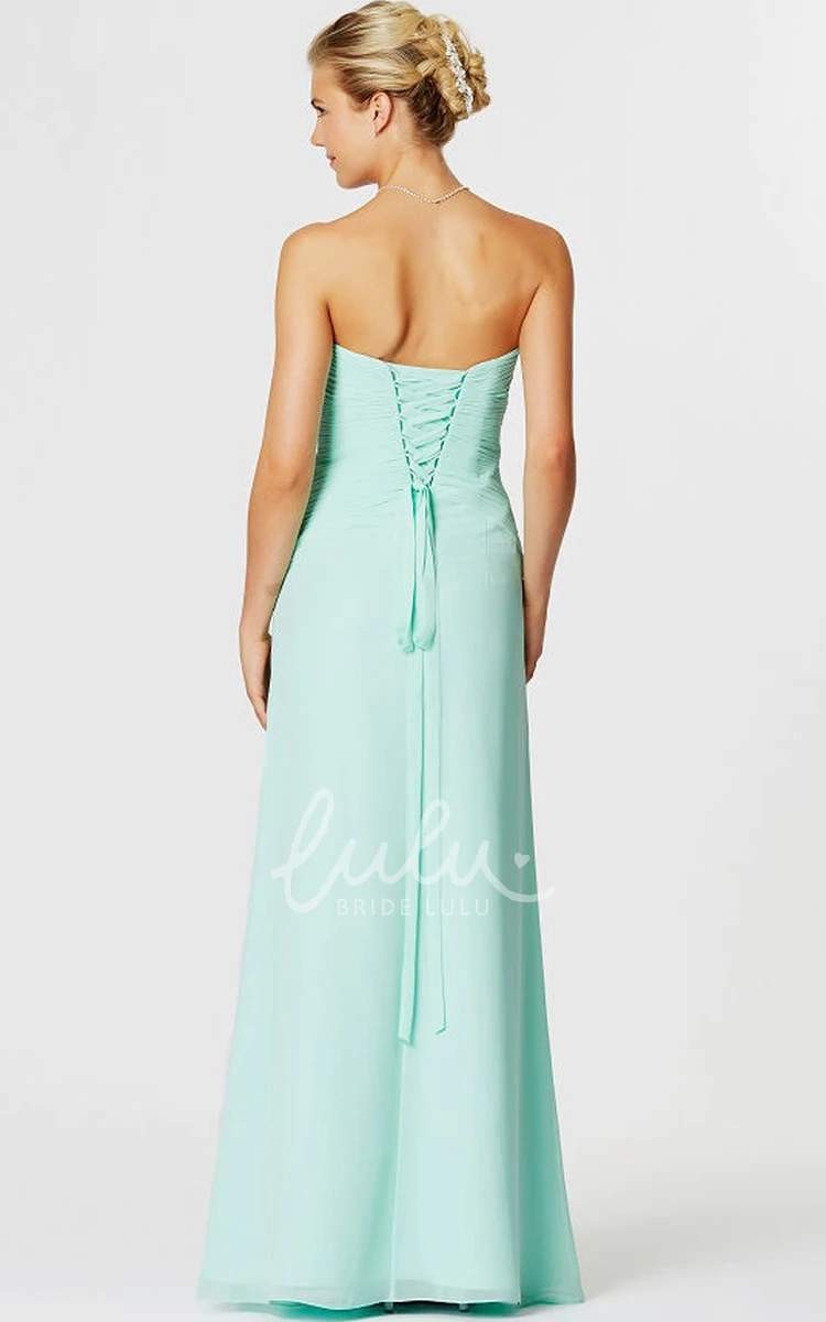 Ruched Sweetheart Chiffon Bridesmaid Dress in Sleeveless Style