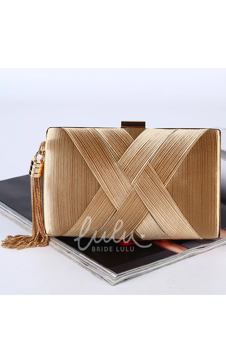 Woven Satin Clutch