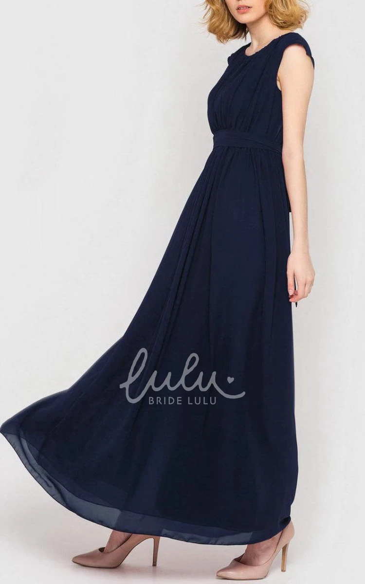 Modest Chiffon Formal Formal Dress with Bow Newest Collection