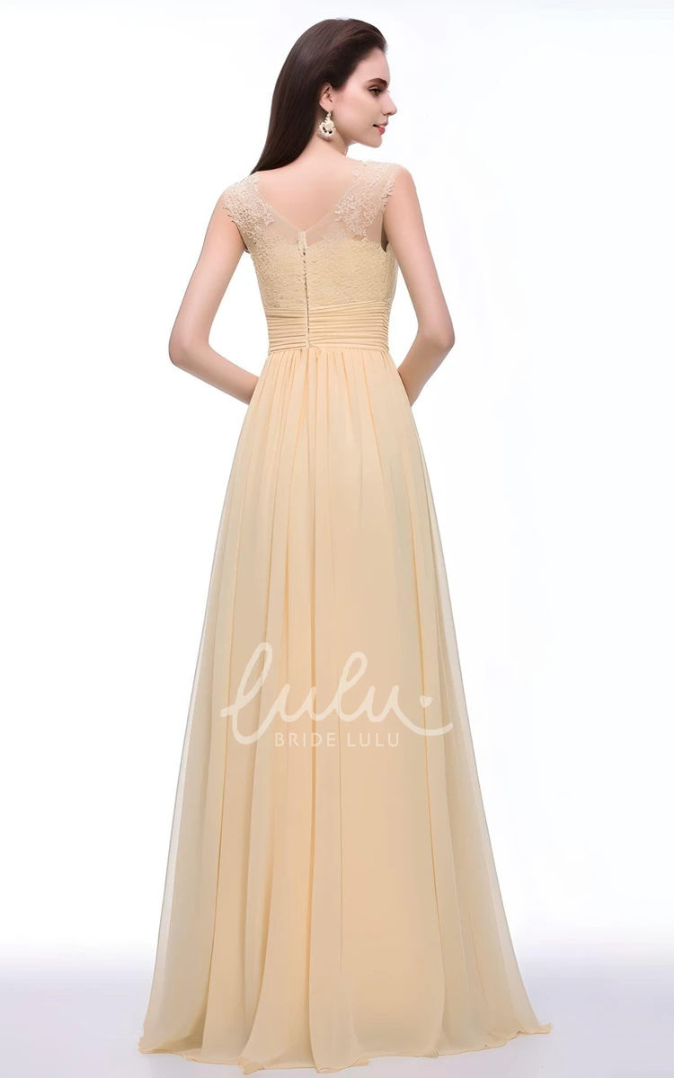 Chiffon A-Line Sleeveless Prom Dress Casual & Beautiful