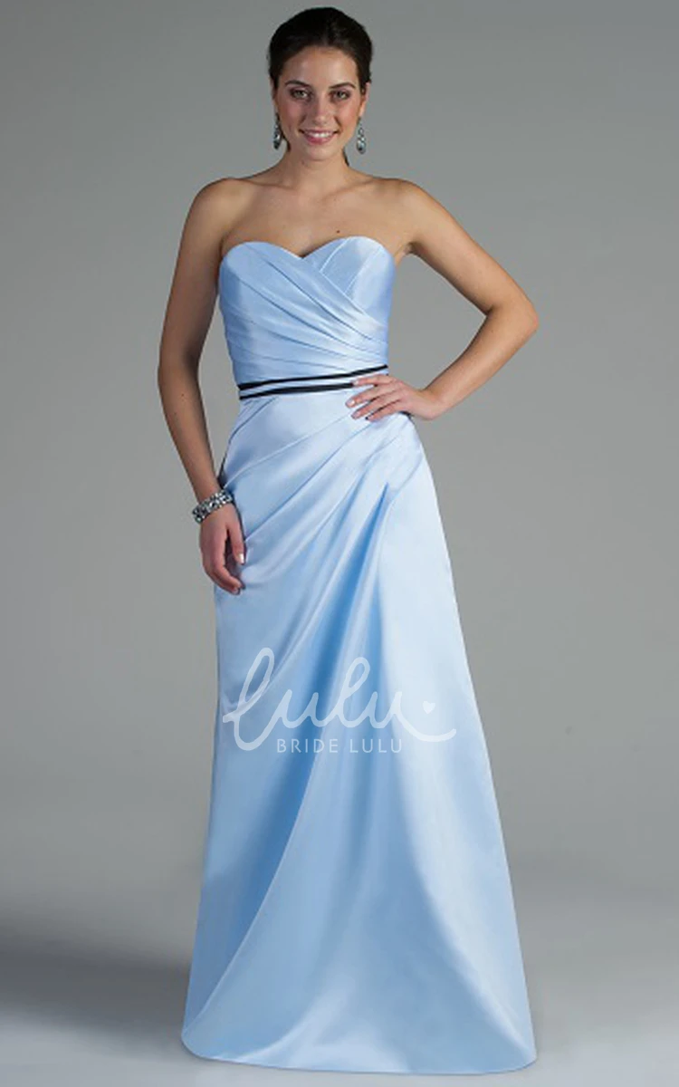 Taffeta Ruched Sweetheart Long Bridesmaid Dress Modern Bridesmaid Dress