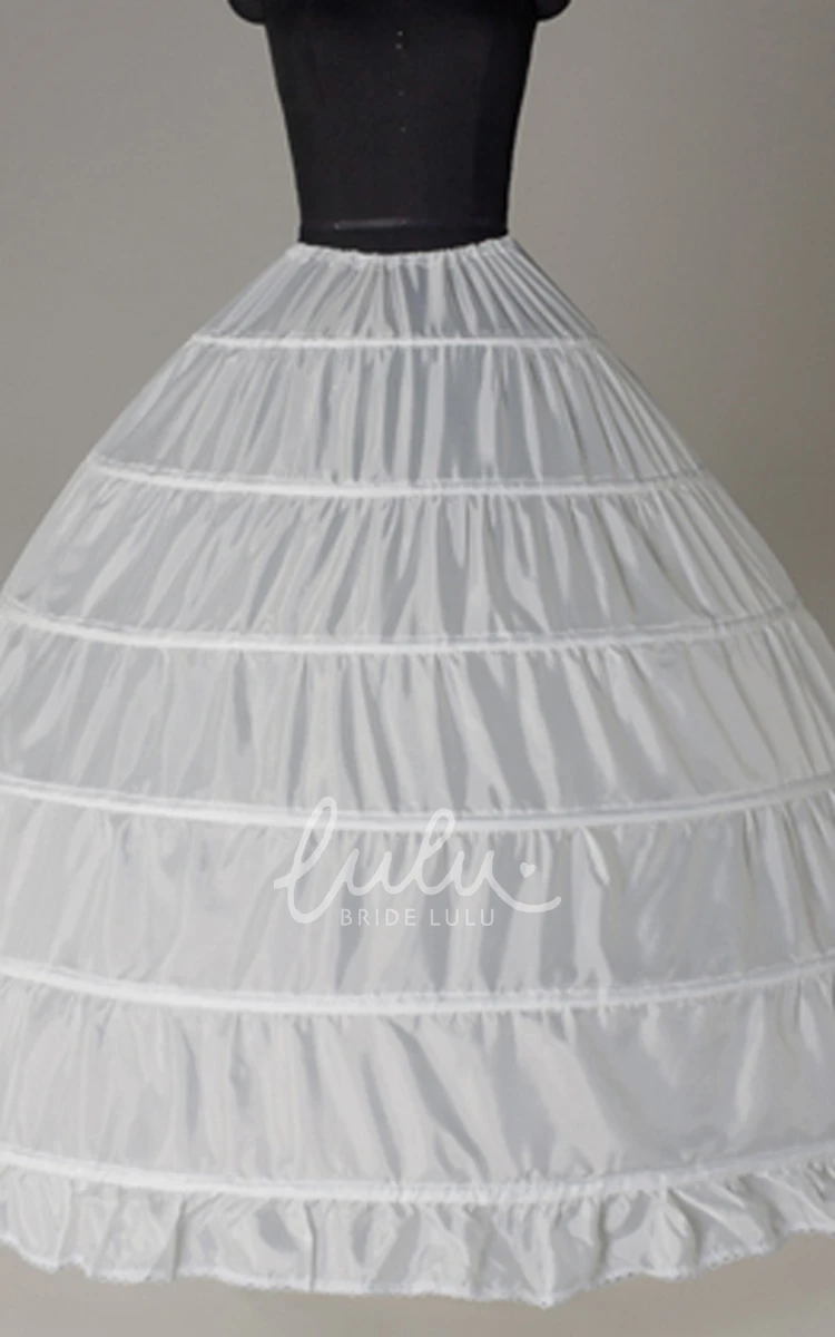 Super Large Fluffy Wedding Skirt Petticoat with 6 Steel Rings