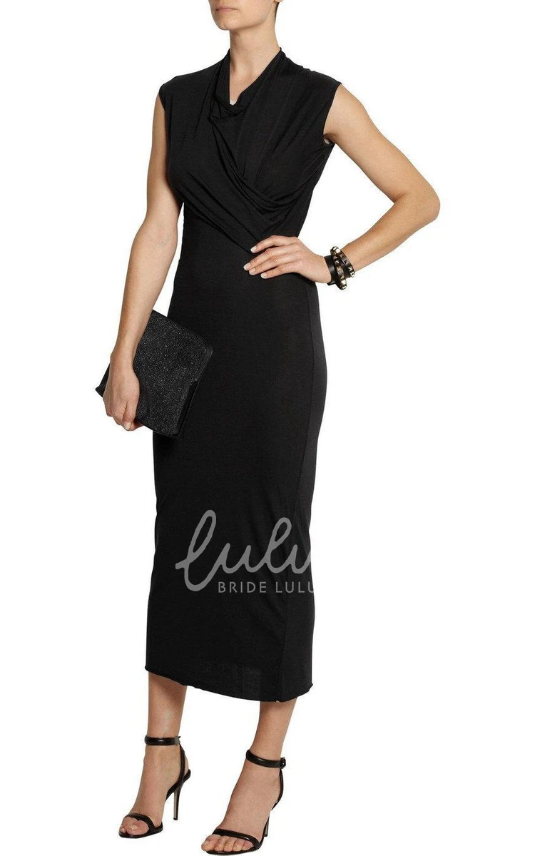 Sleeveless Maxi Dress with Elegant Draping