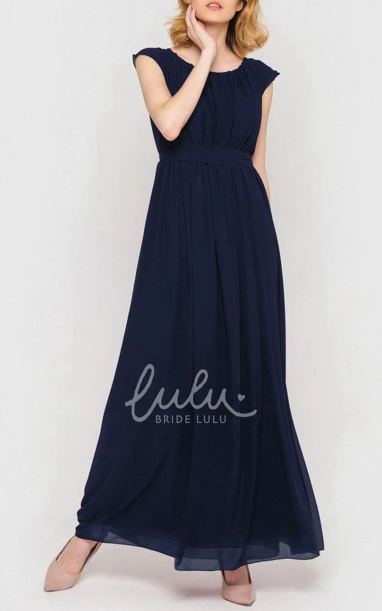 Modest Chiffon Formal Formal Dress with Bow Newest Collection