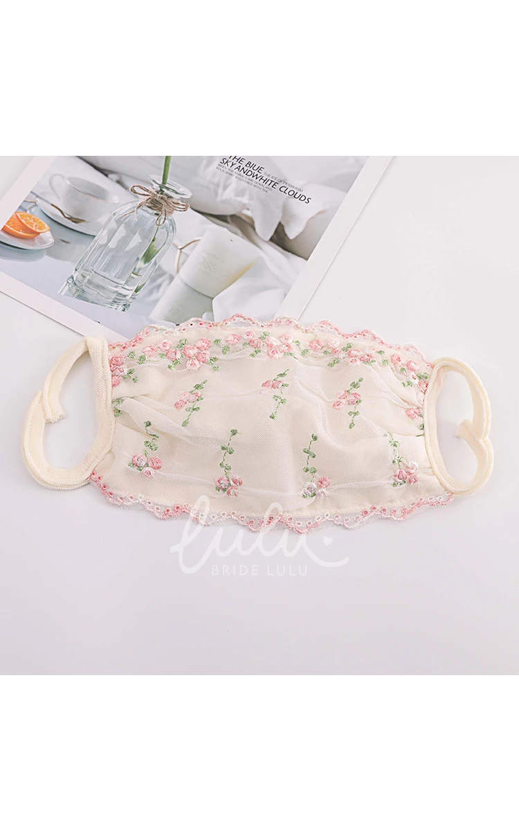 Non-Medical Chiffon Embroidery Face Masks