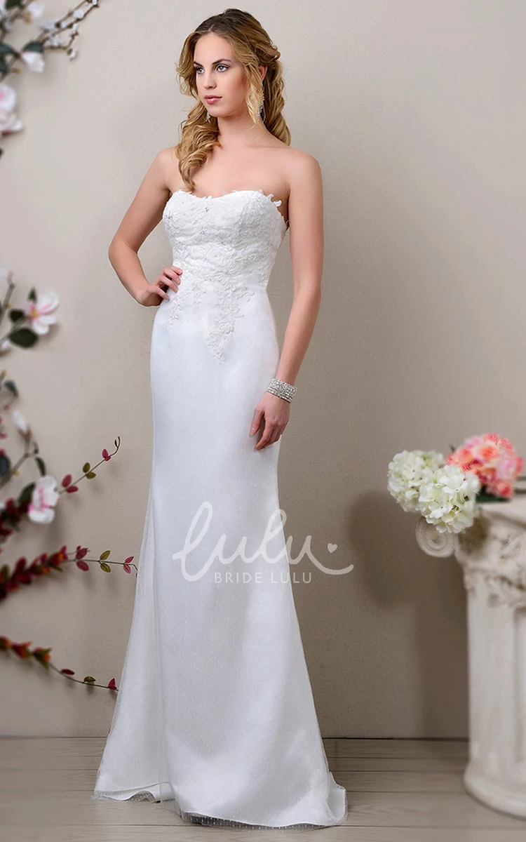 Trumpet Lace Wedding Dress Sweetheart Satin Bodice Tulle Overlay