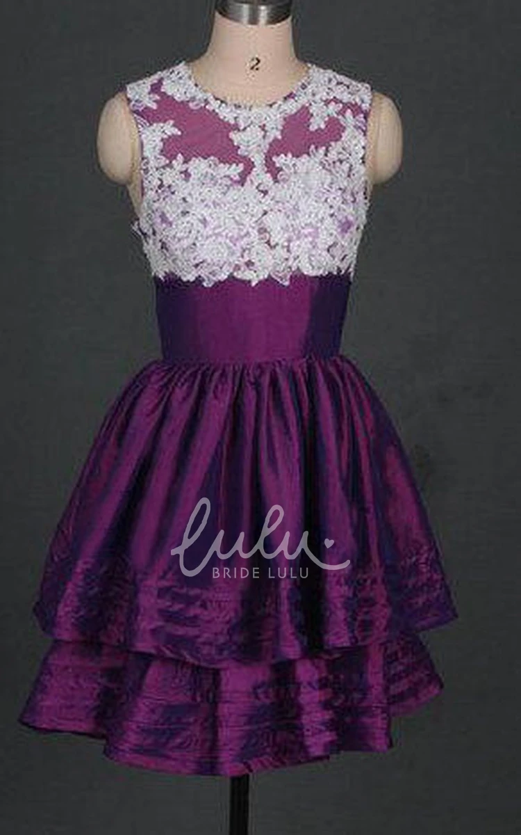 Eggplant Taffeta Prom Dress Cheap Cute Junior Under $150