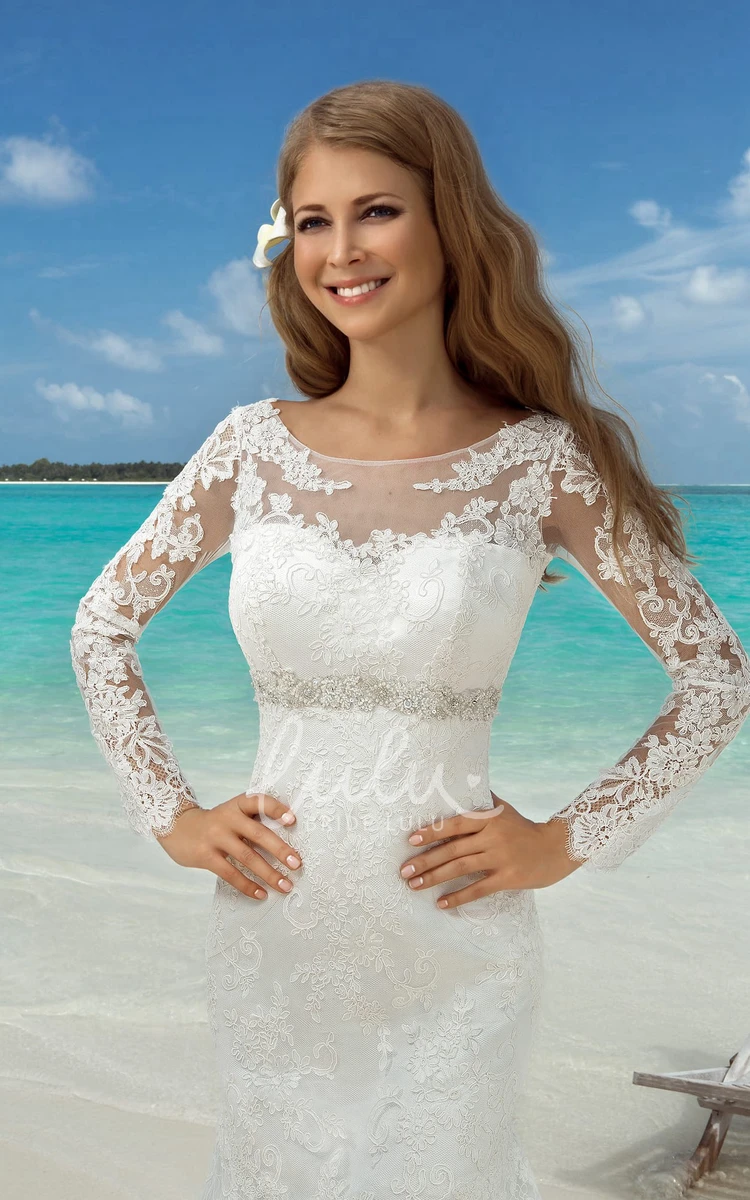 Lace-Up Mermaid Wedding Dress with Beading and Appliques