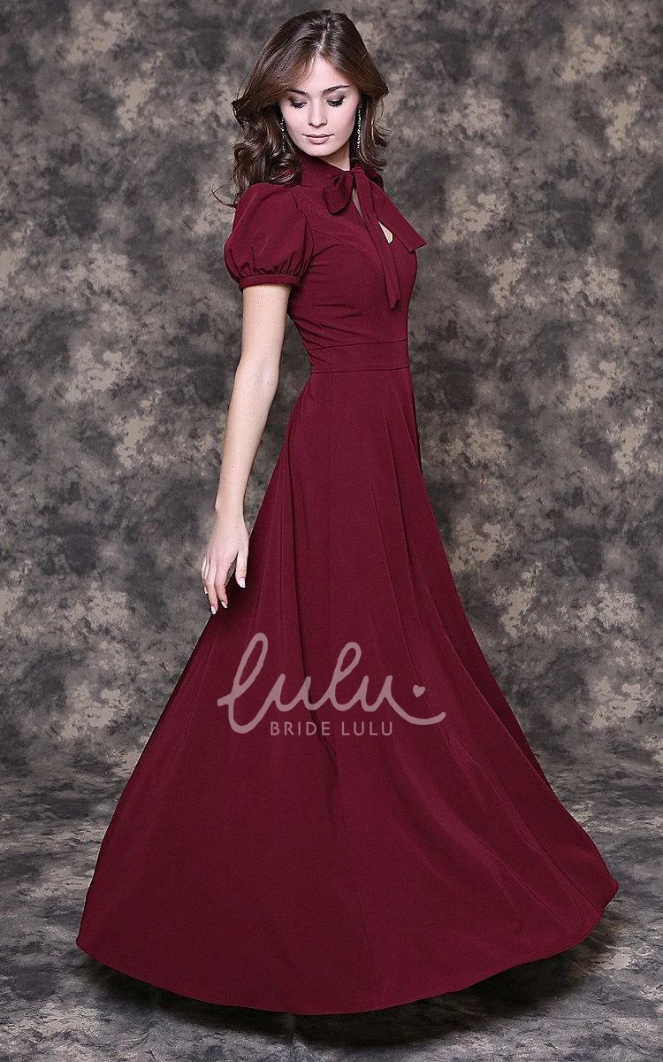 Burgundy Floor-length Dress Elegant and Timeless