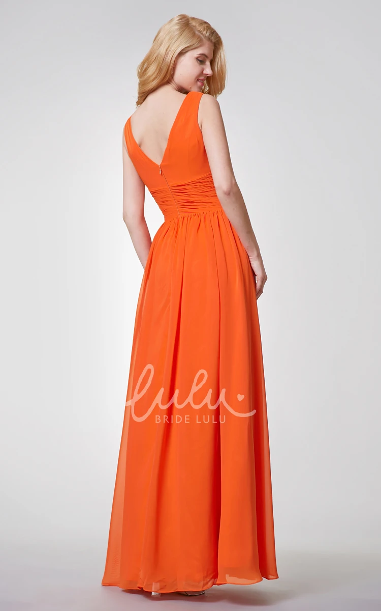 Empire Ruched Chiffon Bridesmaid Dress Flowy and Timeless