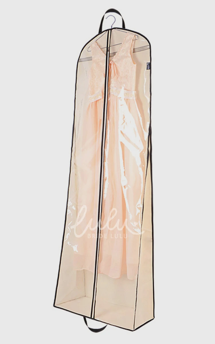 Non-woven Garment Bag with PE Front for Wedding Dress Storage