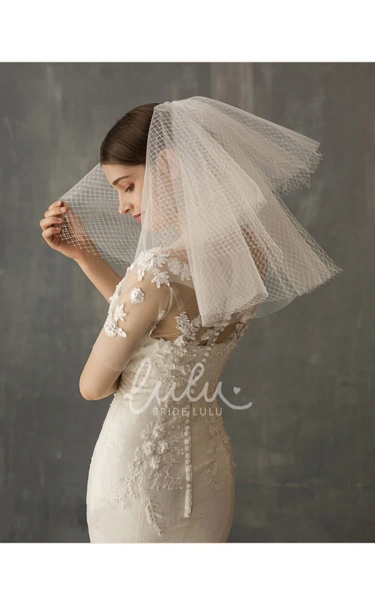 Two Layer White Tulle Shoulder Veil Chic Wedding Accessory
