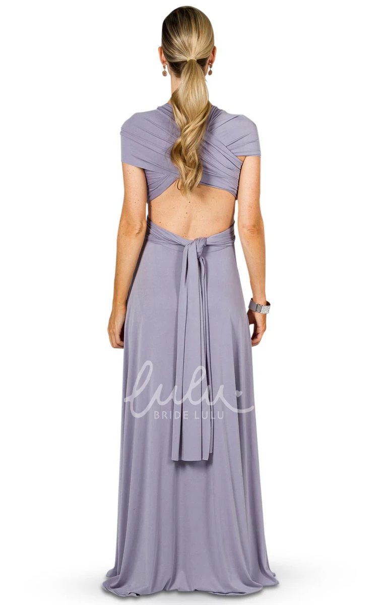 A-Line Floor-Length Haltered Chiffon Bridesmaid Dress Simple and Classy