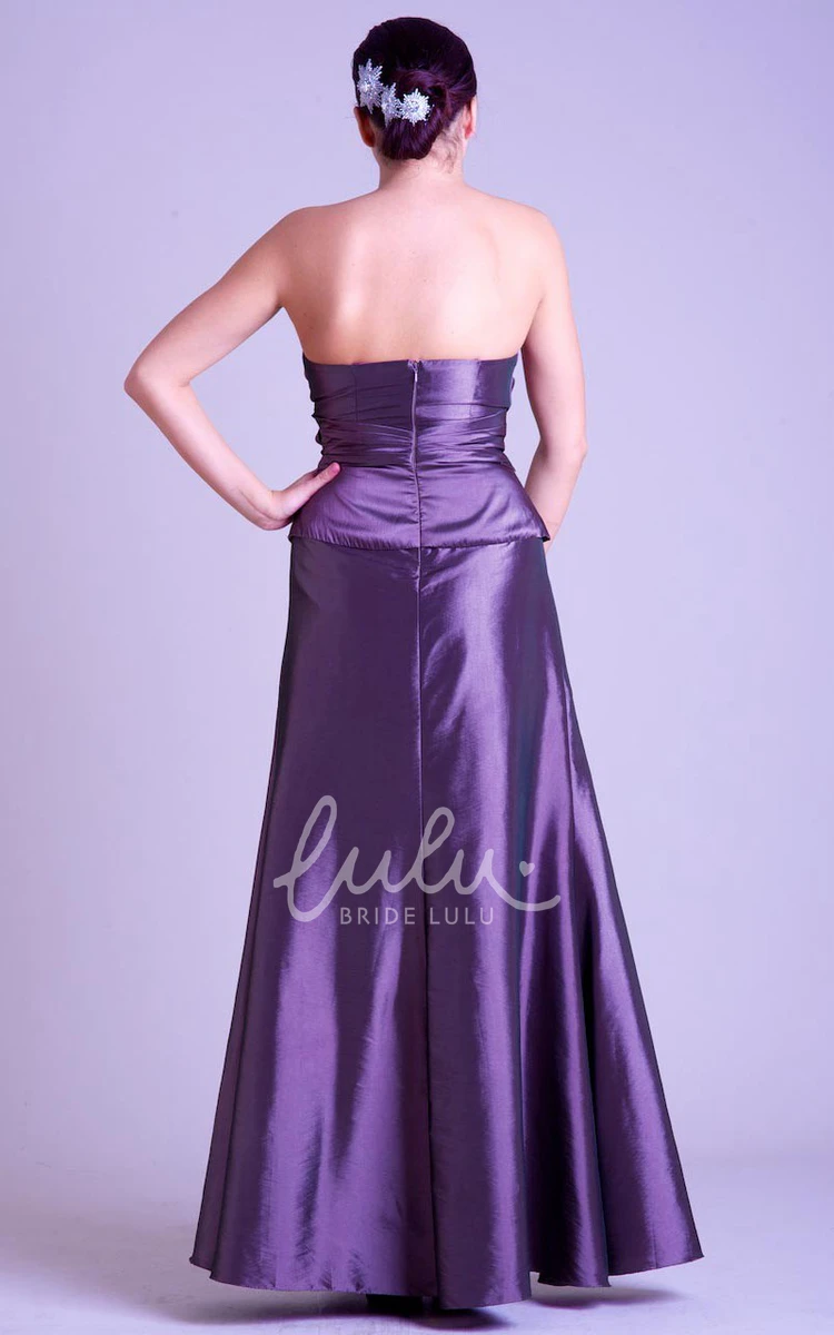 Strapless Satin Prom Dress with Cape and Flower Beaded Sheath Gown with 3-4 Sleeves