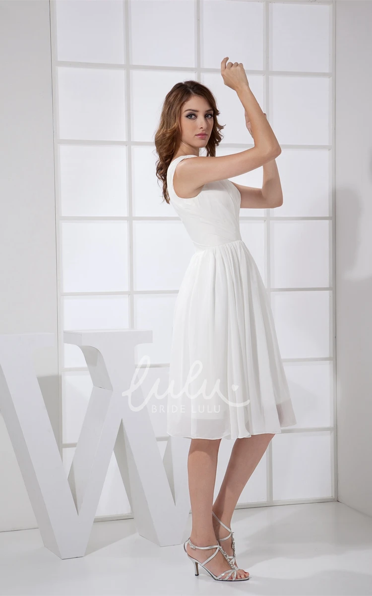 Knee-Length Pleated Dress with Ruching Chic & Flattering