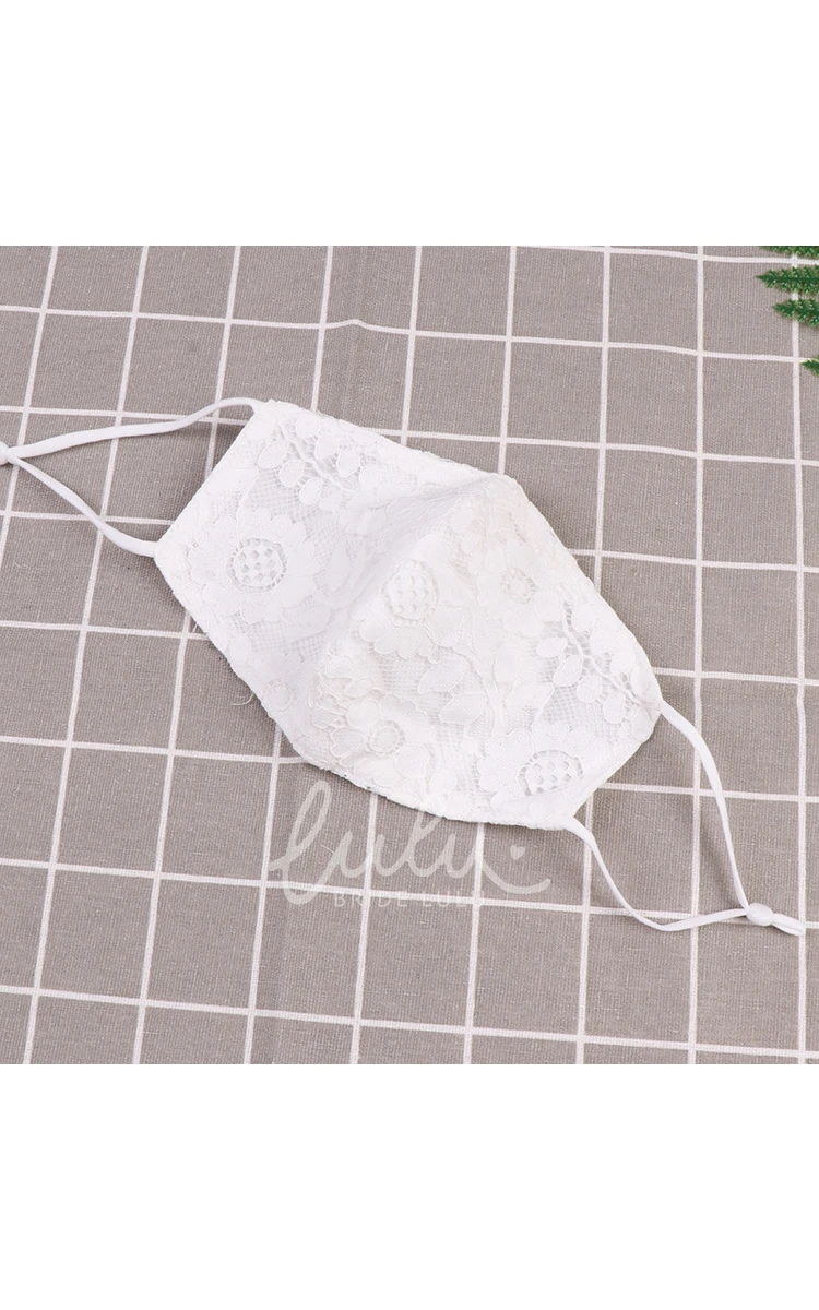 Non-Medical Lace Appliqued Wedding Face Masks