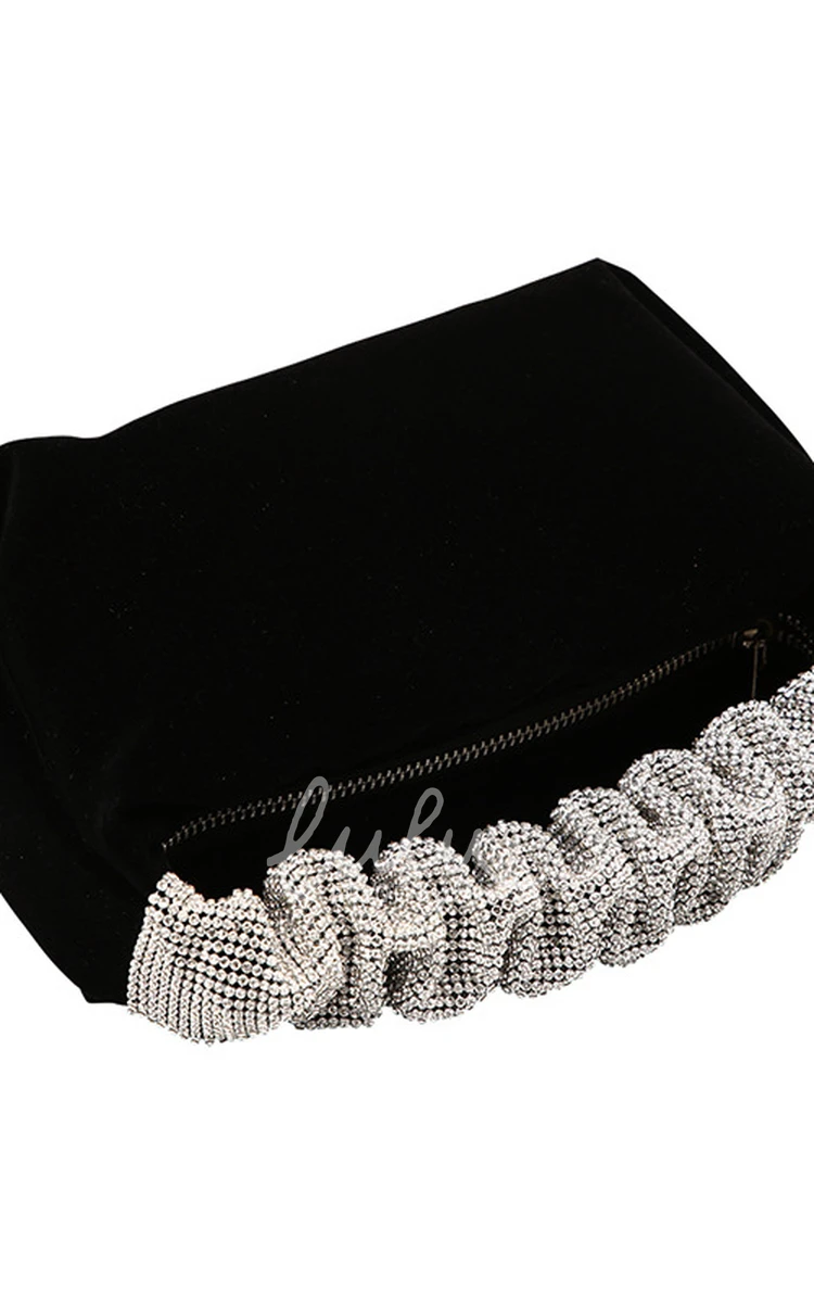 Simple Beaded Handbag with Zipper