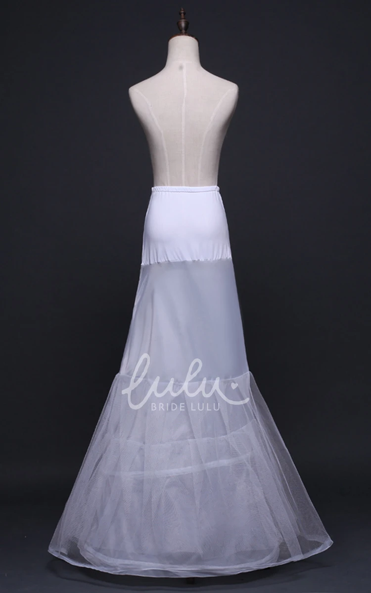 Fishtail Wedding Petticoat with Elastic Belt and Trailing Mesh Yarn Wedding Dress Accessories