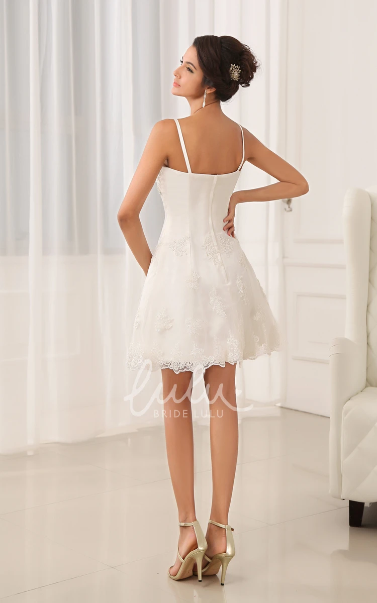 Lace Spaghetti Straps Sweetheart Wedding Dress with Jacket Elegant Bridal Gown