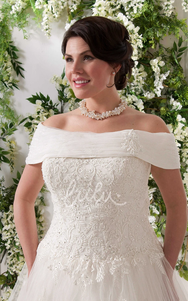 Appliqued Lace Ball Gown Wedding Dress with Sweetheart Neckline