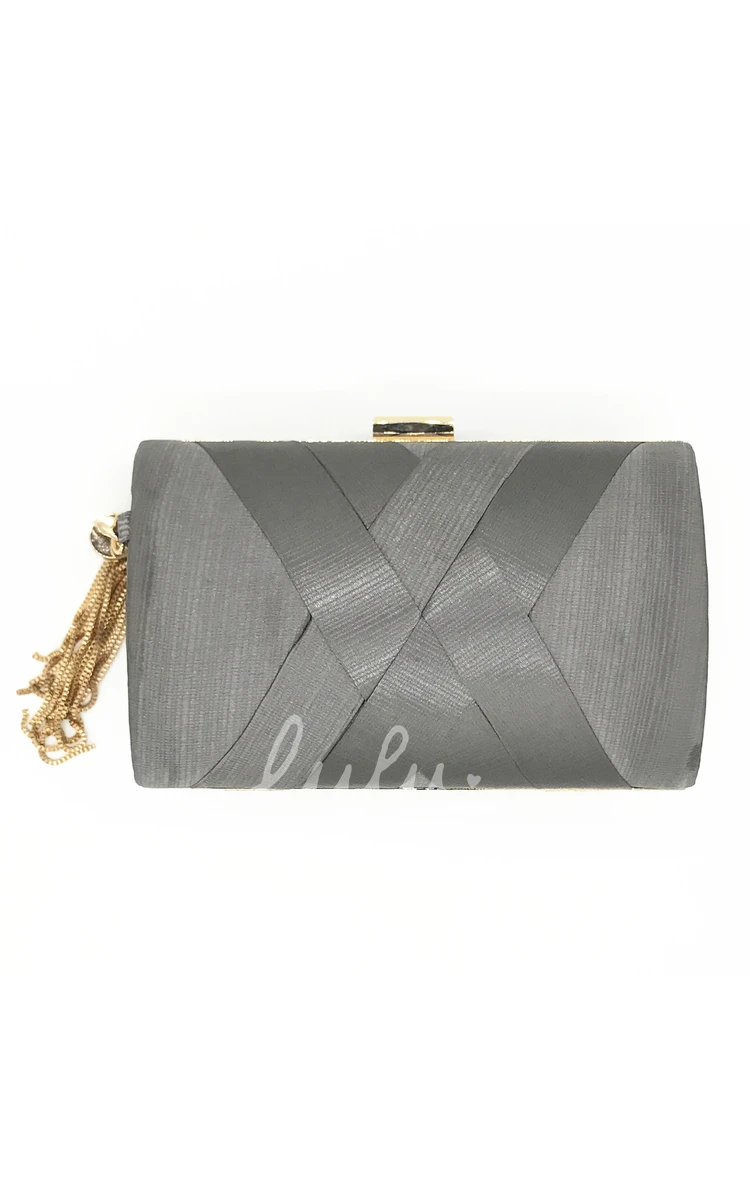 Woven Satin Clutch