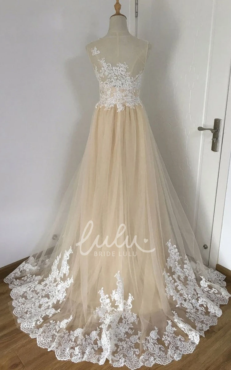 Ethereal A Line Lace Floor-length Evening Dress with Bateau Neckline & Ruching