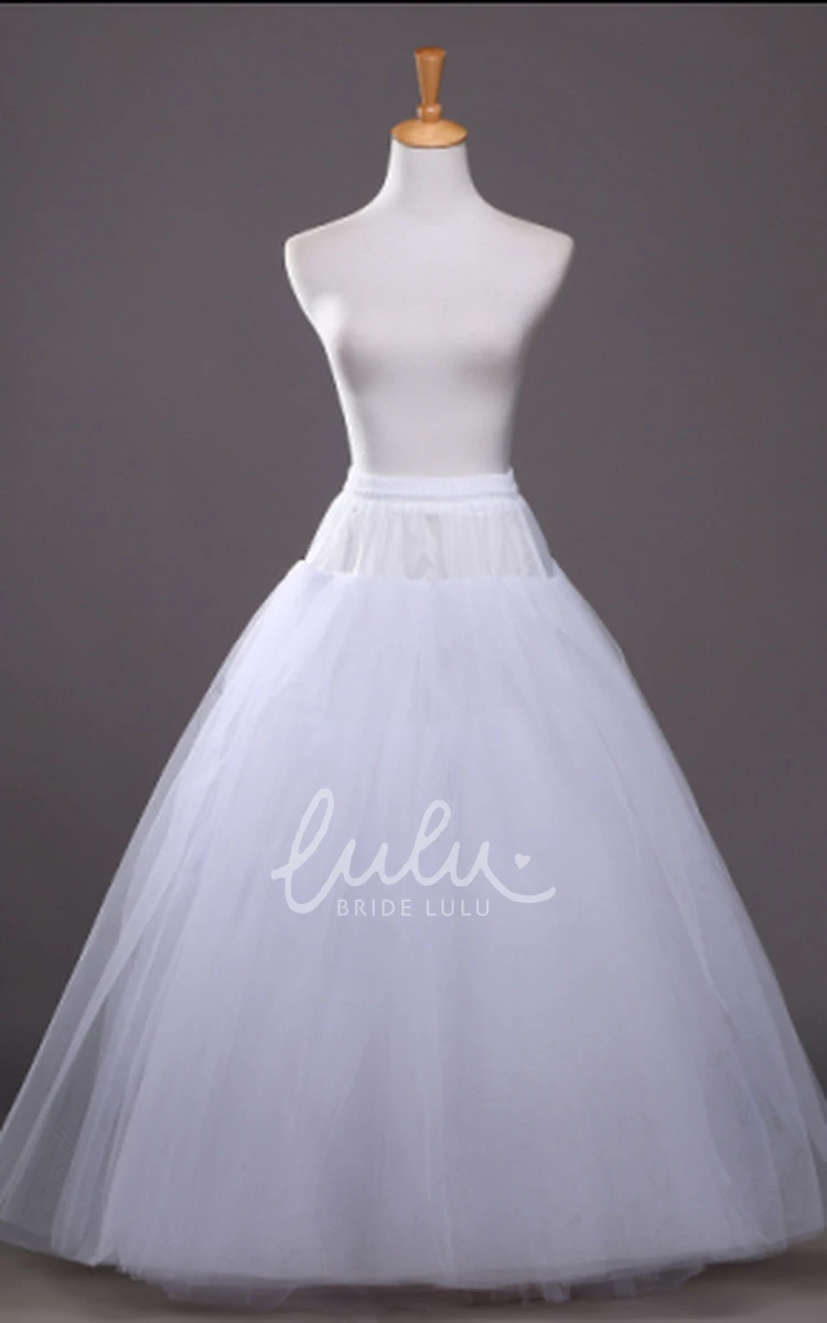 4 Tiers Tutu Tulle Long Dress Petticoat without Steel Ring and Trace